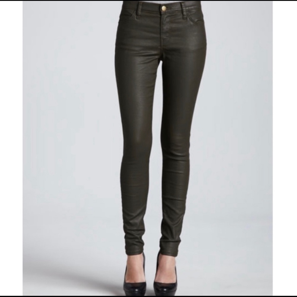 NWOT Current /Elliott The Ankle Skinny Army Green Coated Sz 23